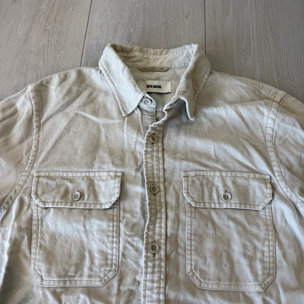 Buck Mason Brushed Cotton Field Shirt Men's S Small Two Pocket Flannel BM13024